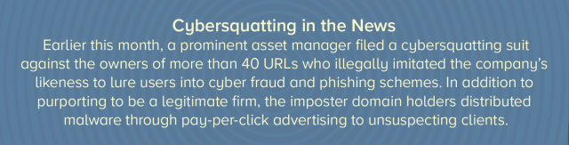 Cybersquatting in the News